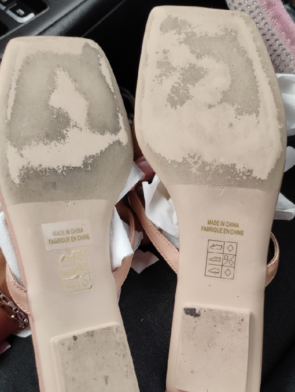 Jeffrey Campbell Linques- Gold Sandals Size 7 - Picture 8 of 9